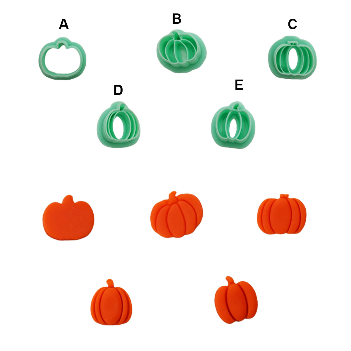 Pumpkin Cookie Cutter with 5 Style Options: Ideal for Cookies, Ceramics, Pottery, Polymer Clay, Fondant - Multi-Medium Craft & Baking Tool