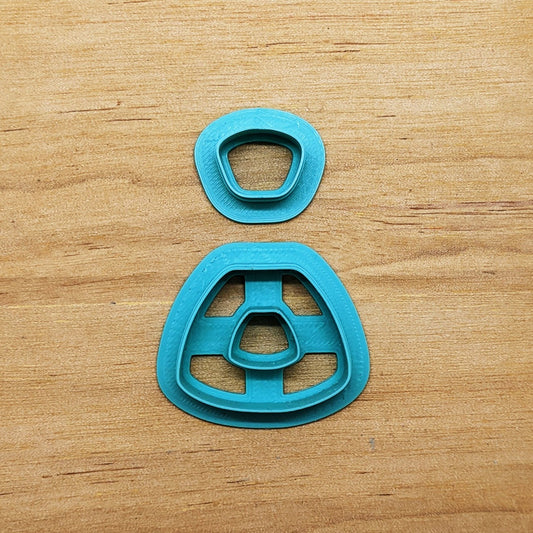 Rounded Trapezoids 2-Piece Cutter Set: Idea for Polymer Clay Earrings