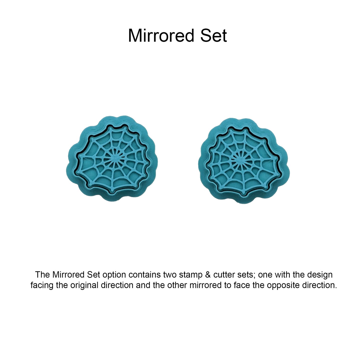 Spiderweb - Style B - Cutter and Stamp Set for Cookies, Ceramics, Pottery, Polymer Clay, Fondant & More