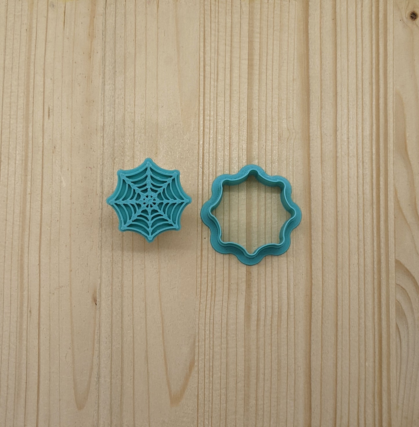 Spider Web - Style C - Cutter and Stamp Set for Cookies, Ceramics, Pottery, Polymer Clay, Fondant & More