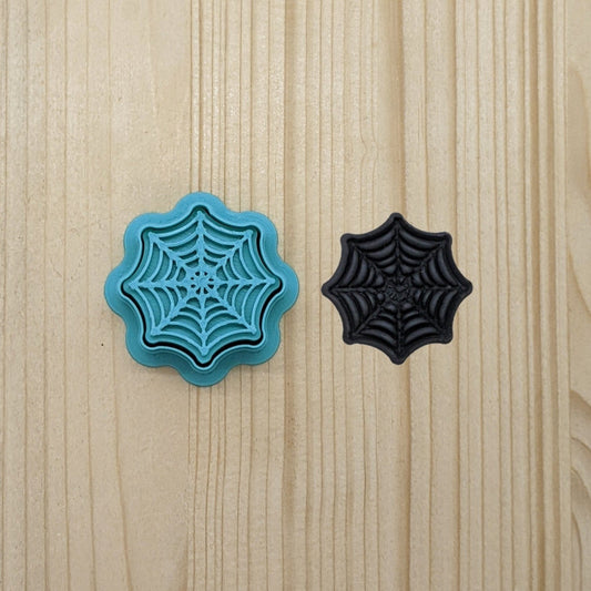 Spider Web - Style C - Cutter and Stamp Set for Cookies, Ceramics, Pottery, Polymer Clay, Fondant & More