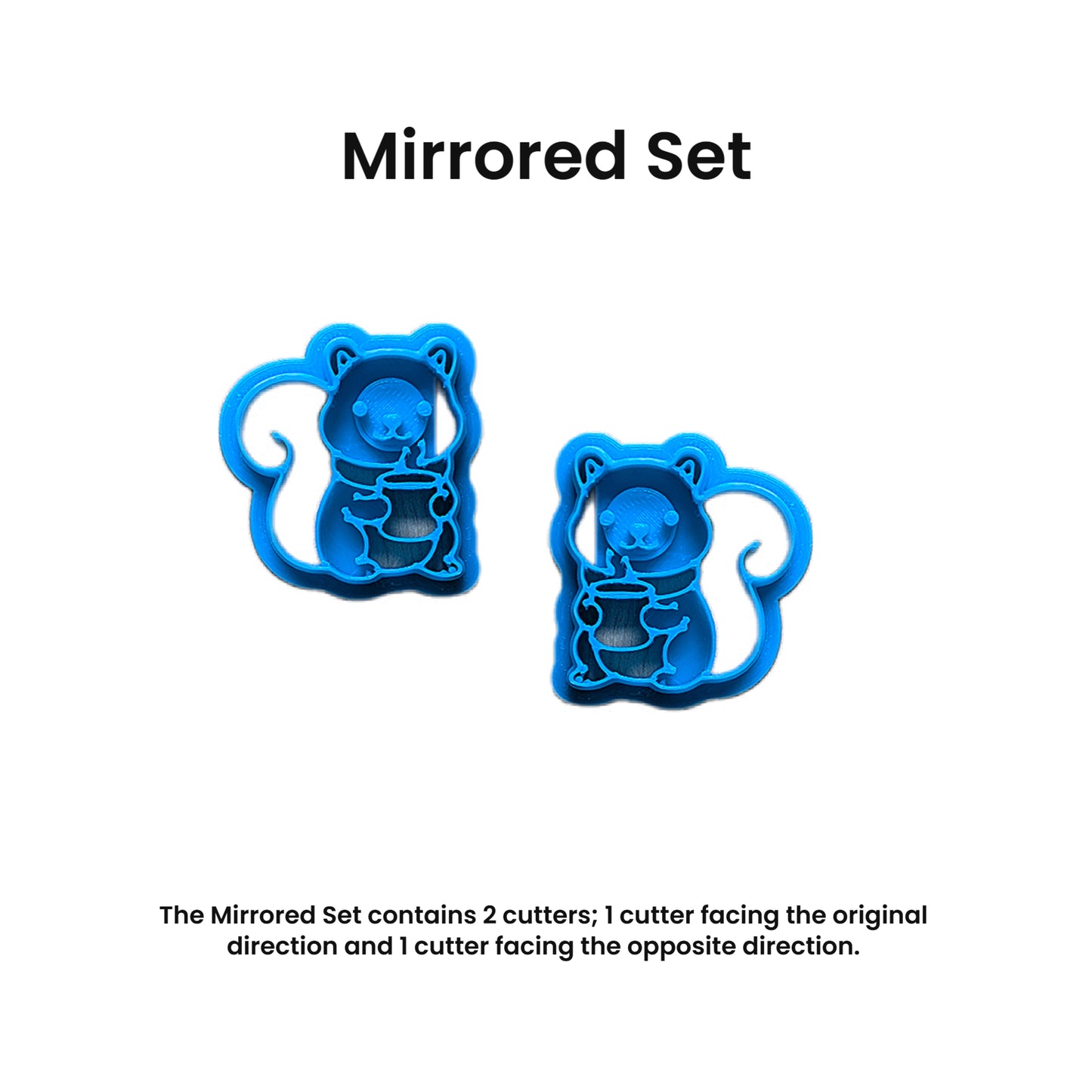 Squirrel & Steamy Hot Cocoa Cookie Cutter: Ideal for Cookies, Ceramics, Pottery, Polymer Clay, and Fondant