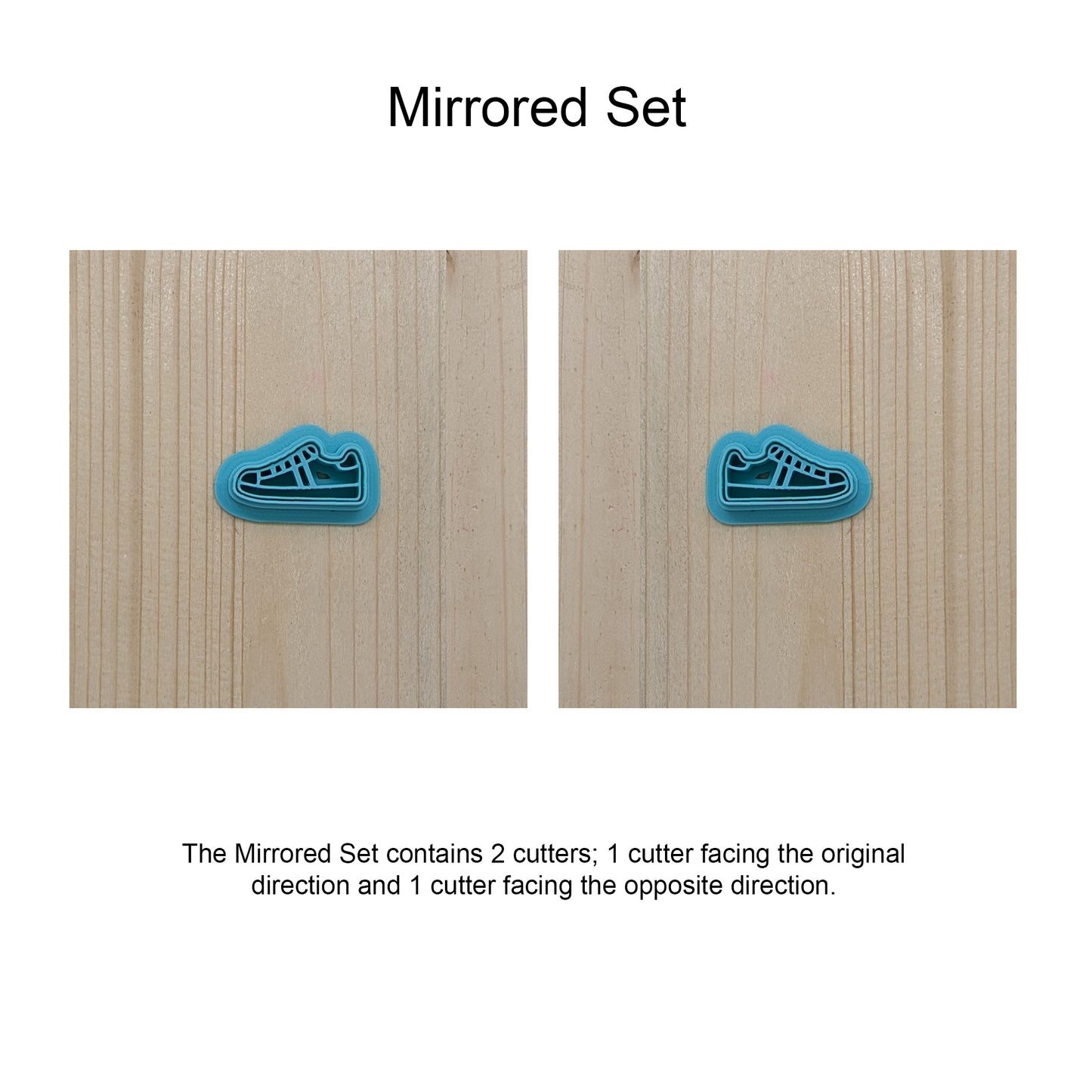 Tennis Shoe Cookie Cutter with Border | Style B: Ideal for Cookies, Ceramics, Pottery, Polymer Clay, and Fondant
