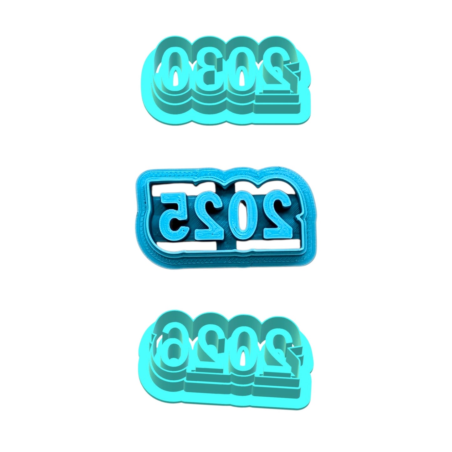 Custom 4-Digit Year Cookie Cutter – Perfect for Any Celebration | Cookie Cutter - Ideal for Cookies, Ceramics, Pottery, Polymer Clay, Fondant & More