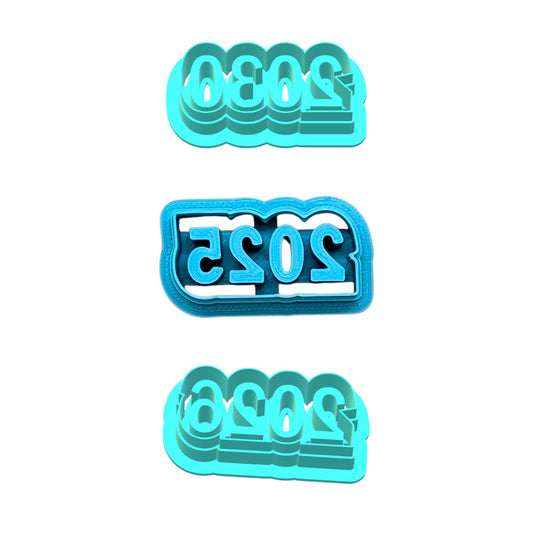 Custom 4-Digit Year Cookie Cutter – Perfect for Any Celebration | Cookie Cutter - Ideal for Cookies, Ceramics, Pottery, Polymer Clay, Fondant & More