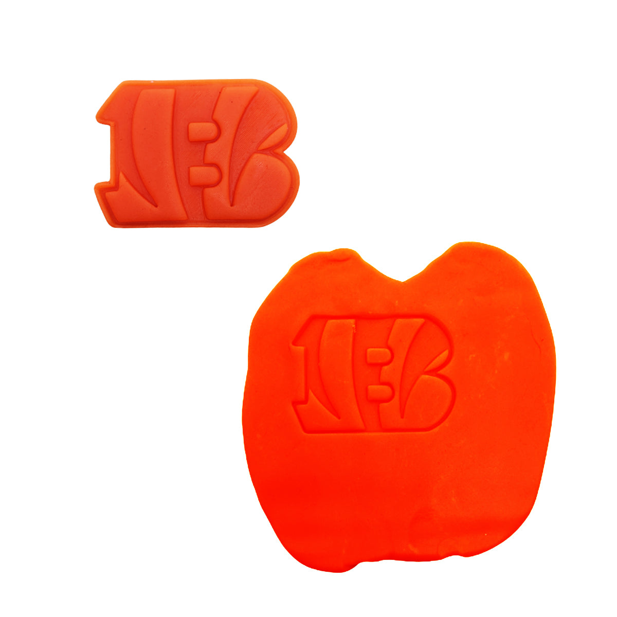 Cincinnati Bengals B Cookie Cutter & Stamp Set: Ideal for Cookies, Ceramics, Pottery, Polymer Clay, Fondant - Multi-Medium Craft & Baking Tool