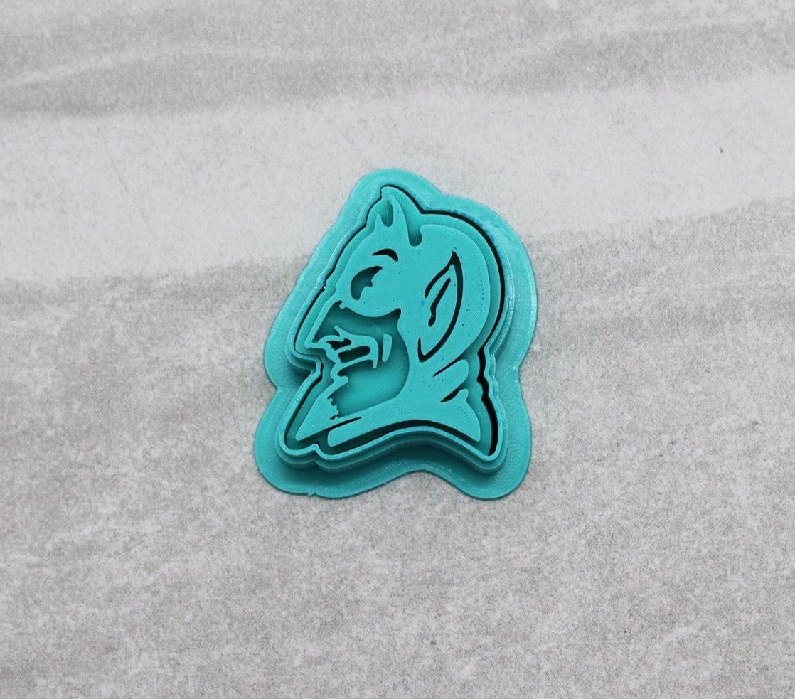 Blue Devils Cookie Cutter & Embossing Stamp: Idea for Cookies, Ceramics, Pottery, Polymer Clay, Fondant - Multi-Medium Craft & Baking Tool