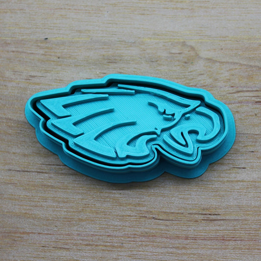Philadelphia Eagles Head Cookie Cutter & Embossing Stamp for Cookies, Ceramics, Pottery, Polymer Clay, Fondant - Multi-Medium Craft & Baking Tool
