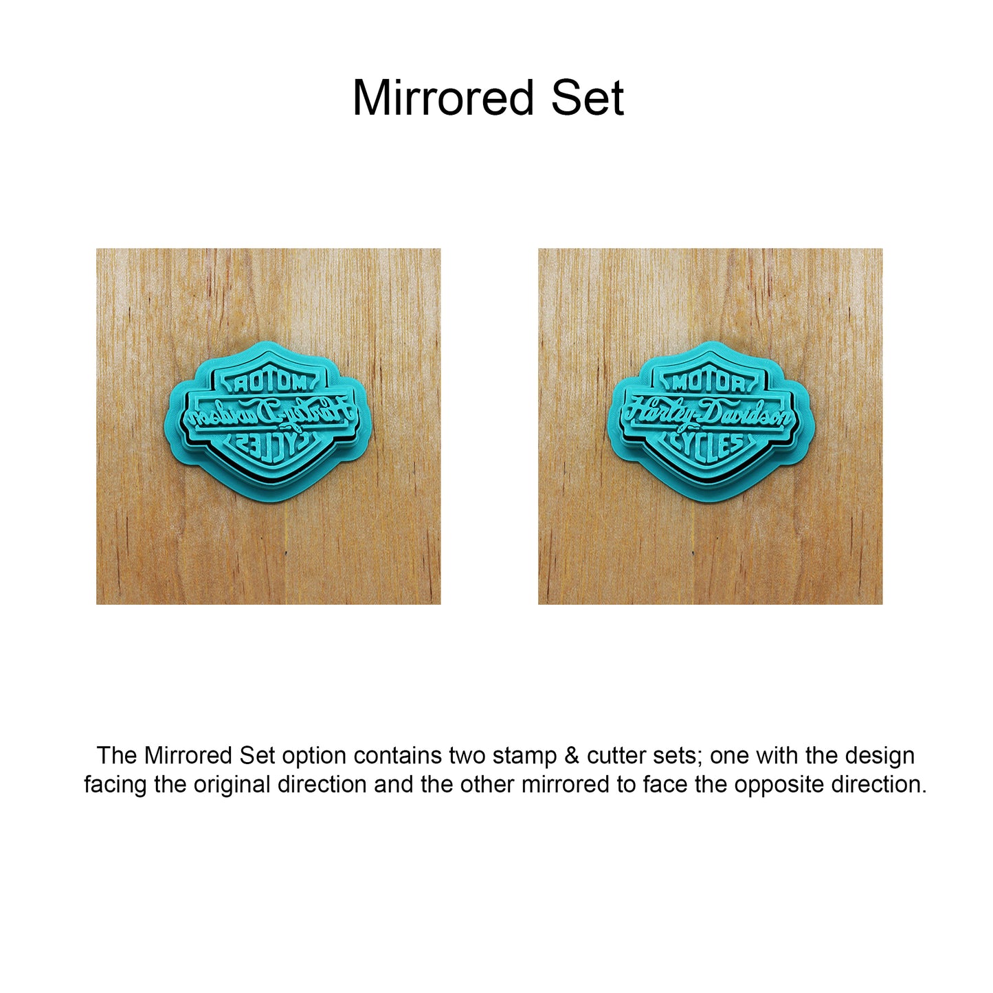 Harley Davidson Cookie Cutter & Stamp Set