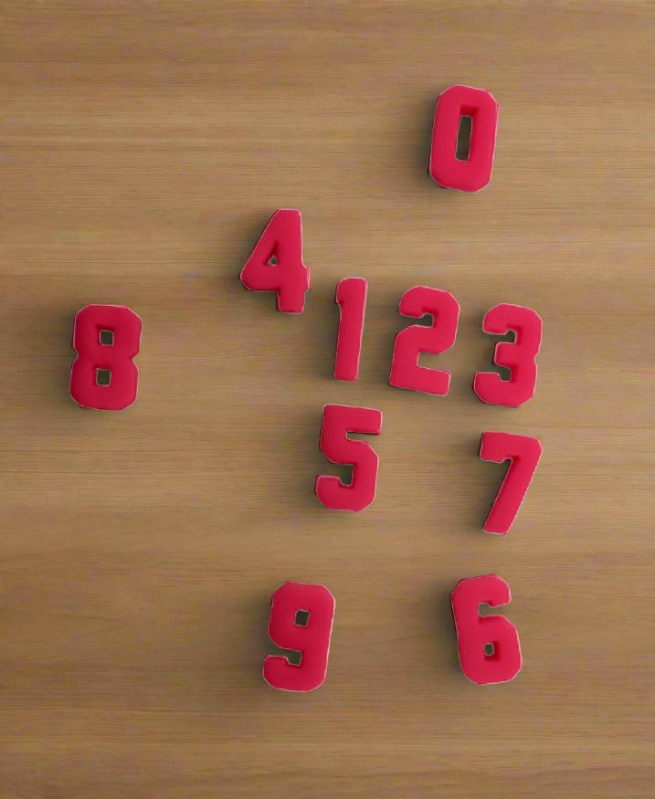 Varsity Font Number Cookie Cutters 9 Pc Set for Cookies, Ceramics, Pottery, Polymer Clay, Fondant - Multi-Medium Craft & Baking Tools