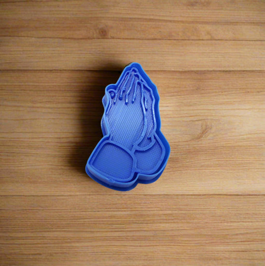 Prayer Hands Cutter & Stamp Set for Cookies, Ceramics, Pottery, Polymer Clay, Fondant - Multi-Medium Craft & Baking Tool