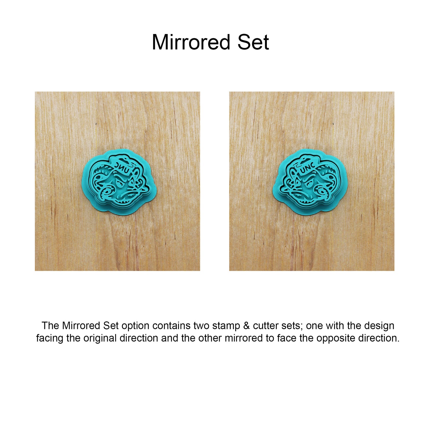 UNC Rams Cookie Cutter & Stamp Set