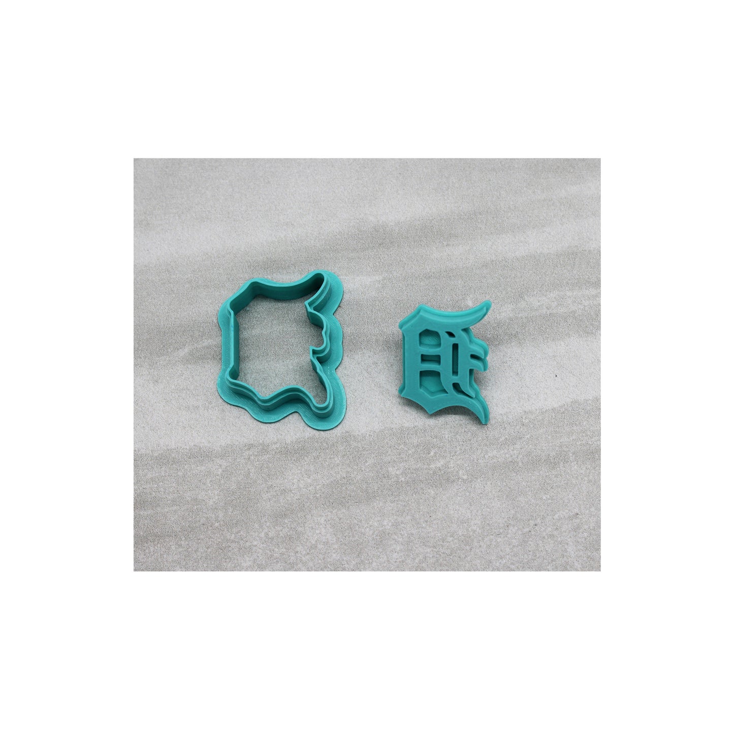 Detroit Tigers D Cookie Cutter & Stamp Set: Ideal for Cookies, Ceramics, Pottery, Polymer Clay, Fondant - Multi-Medium Craft & Baking Tool