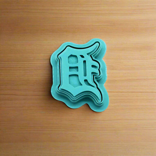 Detroit Tigers D Cookie Cutter & Stamp Set: Ideal for Cookies, Ceramics, Pottery, Polymer Clay, Fondant - Multi-Medium Craft & Baking Tool