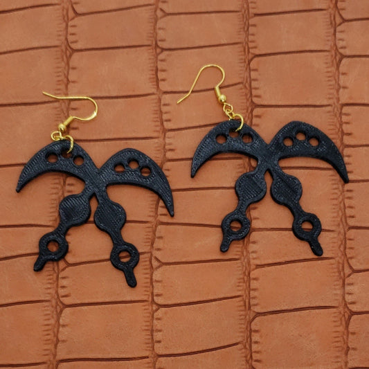 Adinkra Akofena African Earrings | 3D Printed Jewelry for Afrocentric Fashion