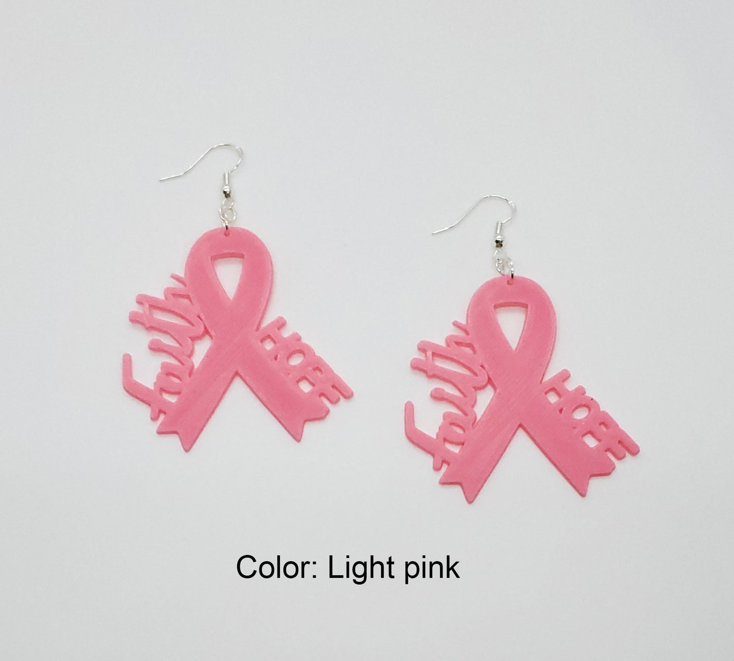 Faith and Hope Awareness Ribbon Earrings