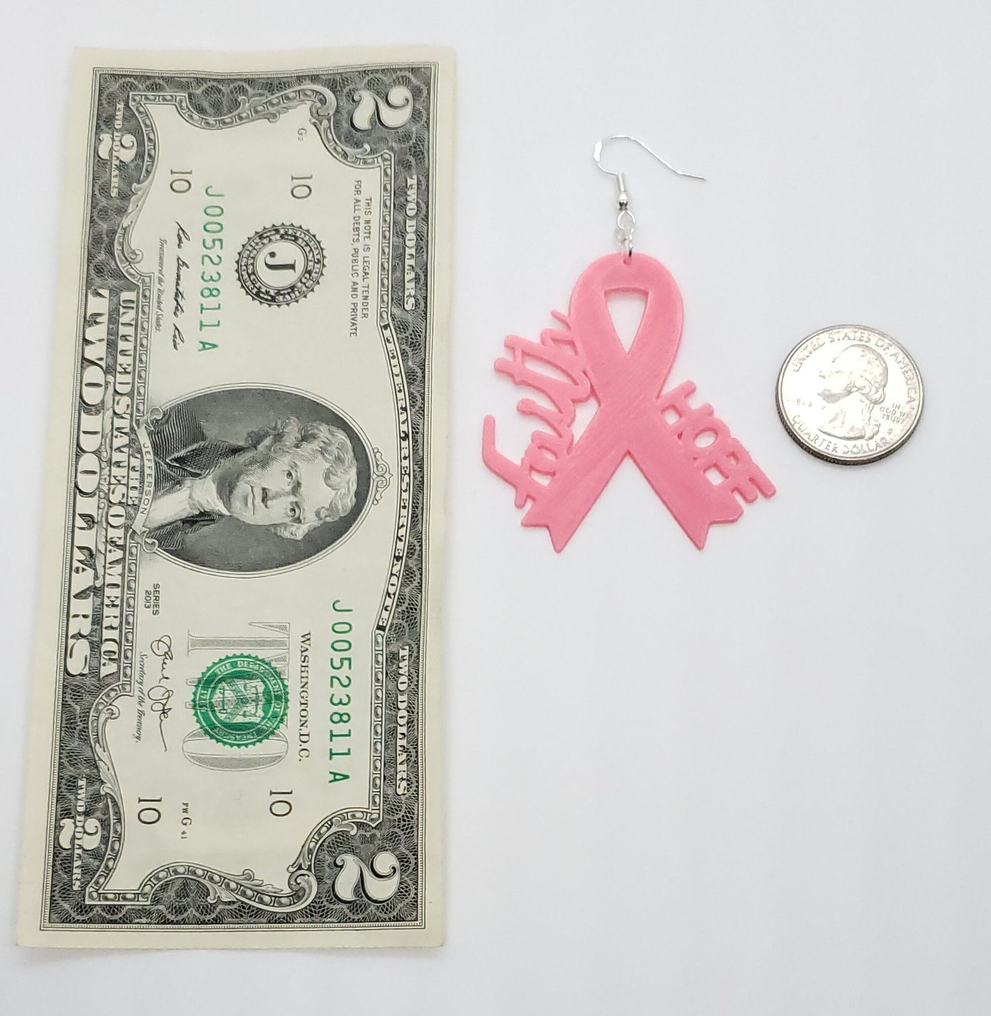 Faith and Hope Awareness Ribbon Earrings