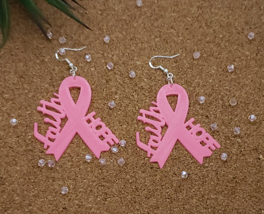 Faith and Hope Awareness Ribbon Earrings