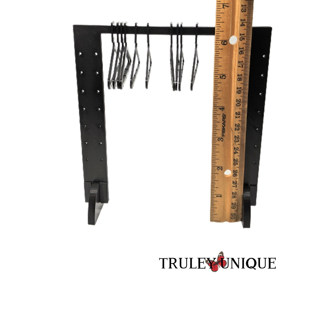 Earring Hanger Display, 14 Stud Pair Slots, 10 Mini Earring Hangers