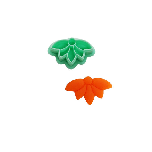 Half Flower 1 Cutter, Polymer Clay Earrings, Cookie, Fondant & Craft Cutter