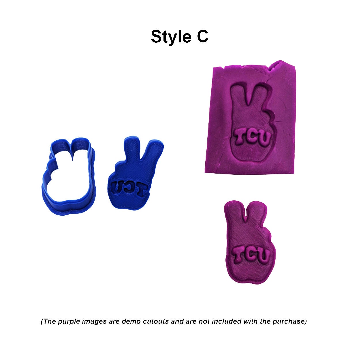 TCU Cookie Cutter & Stamp Set 4 Style Options